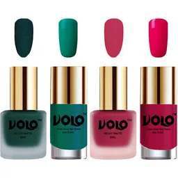 VOLO Set Of 4 Velvet Matte & Extra Shine Nail Polish - 8 ml Each - 12 - 43 - 26 - 53-38