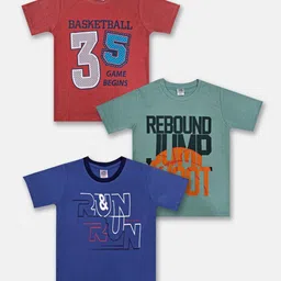 Here&Now X Game Begins Boys Set of 3 Assorted Printed T-shirts-25