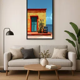 999Store Blue & Yellow Canvas Other Wall Paintings-image-65