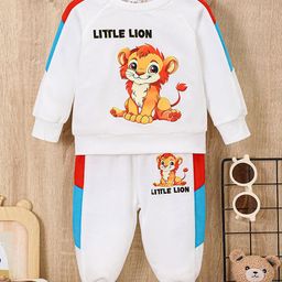 hopscotch 2-Pc Lion Sweatshirt & Joggers-picture-6