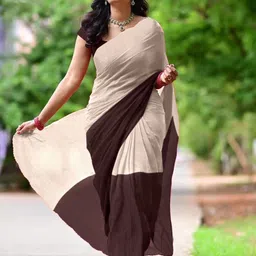 HERE&NOW Colourblocked Half and Half Saree-picture-13
