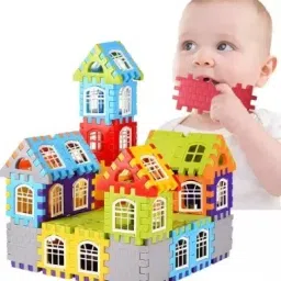 tirth Multi Colored Happy Home Building Blocks Toys 150 pcs (Multicolor) image 2