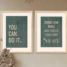 WALLLANE Brown 2 Piece Wood Abstract Wall Paintings-image-43