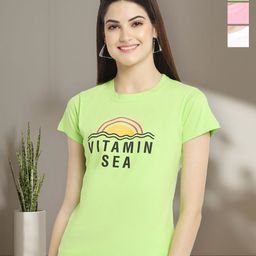 Tromko Women Typography 3 Printed Applique T-shirt-image-70