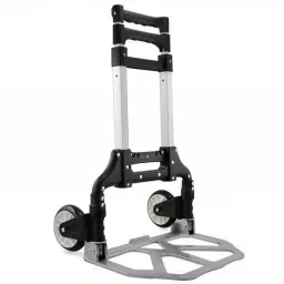 Heavy Duty Hand Trucks Collapsible Foldable 2 wheel Trolley/ Luggage Trolley Smart Cart /Portable Luggage Trolley Cart Luggage Trolley (Foldable) Luggage Trolley-image-19