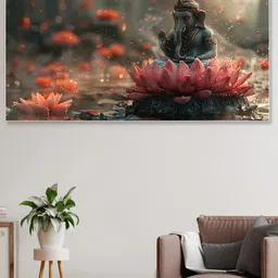 nestroots Black & Pink 1 Piece Canvas Religious Wall Paintings-picture-26