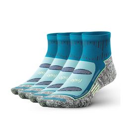FRIDO Unisex Pack Of 4 Patterned Pure Cotton Ankle Length Socks-14