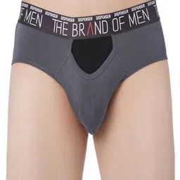 DISPENSER Men Stretchable Mid-Rise Basic Briefs- S4-Brief-Grey-M-picture-55