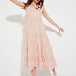 max A-Line Women Self Design Tiered Midi Dress-picture-13