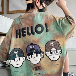 FOREVER FRIDAY Boys Graphic Printed Drop-Shoulder Sleeves Cotton Oversized T-shirt-image-37