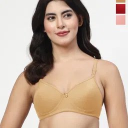 LILY Solid Full Coverage Heavily Padded Non-Wired Regular T-shirt Bra-11