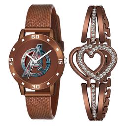 Miss Perfect Women Embellished Dial & Bracelet Style Straps Analogue Watch DF146-picture-8