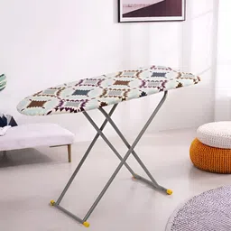 Myntra Elegant Homes Brown & Blue Printed Metal Foldable Iron Stand-24