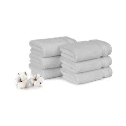 MYTRIDENT Finesse 6Pcs Grey Pure Cotton 625 GSM Face Towels-image-29