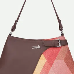 ZOUK Geometric Printed Leather Structured Handheld Bag image 4