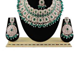 VATSALYA creation Women Green Jewellery Set-image-45