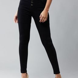 DOLCE CRUDO Women Skinny Fit High-Rise Stretchable Jeans-picture-23