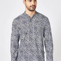 indus route by Pantaloons Men Mirror Work Pathani Kurta-51