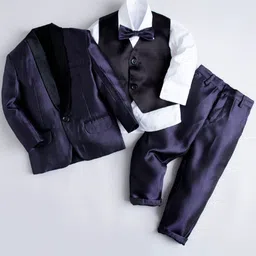 Jeetethnics Woven Designed Single Breasted Four-Piece Suit-picture-1