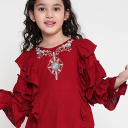 Ishti Girls Embroidered Top-19