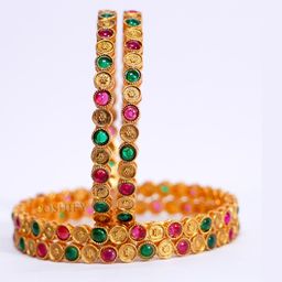 Luxury Gold Plated Pure Brass Bangles 2220-1967 Stylish Traditional Bangle-image-47