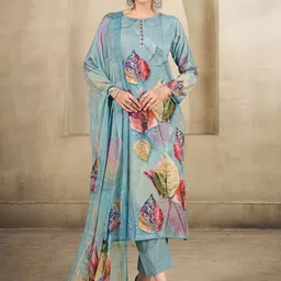 Stylee LIFESTYLE Floral Printed Pure Cotton Unstitched Dress Material-image-33