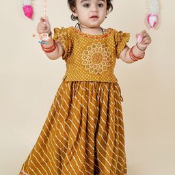 Chanda Mama Girls Embellished Beads and Stones Ready to Wear Lehenga & Blouse-42