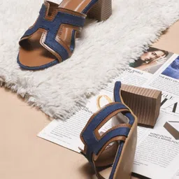 JM Looks Printed Ethnic Block Pumps-52