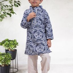 Cutiekins Boys Floral Printed Kurta with Pyjama-picture-15