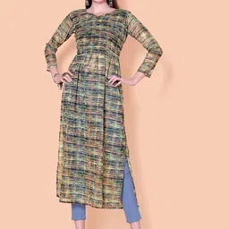 Rinbin Women Mirror Work Georgette Pathani Kurta-picture-38