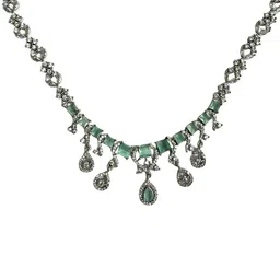 Opal Touch Rhodium-Plated Cubic Zirconia Studded Jewellery Set image 2
