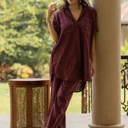 GoSriKi Shirt Collar Shirt With Palazzo Co-Ords-picture-10