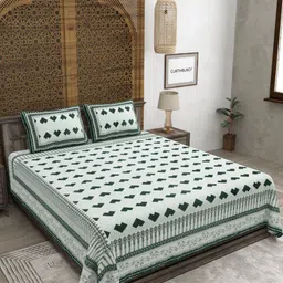 CLOTHOLOGY King Geometric Printed Flat Bedsheet-image-54