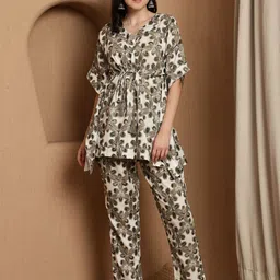 Sangria Printed Pure Cotton Tunic & Trouser Co-Ords-image-89