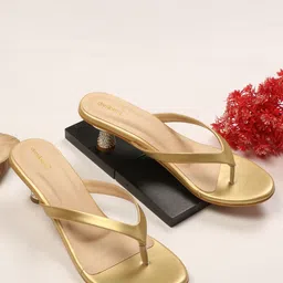 DressBerry Women PU Party Kitten Sandals-16