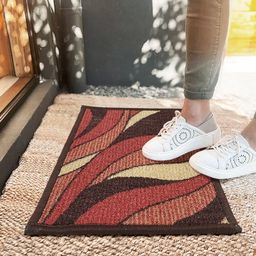 BIANCA Maroon & Beige Printed Anti-SkidDoormats-picture-20