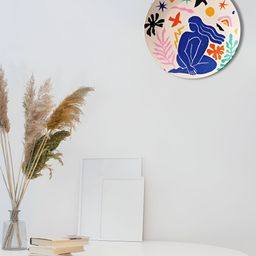 THE QUIRKY HOME Blue & White Body Positive Beauty Printed Ceramic Wall Plate-image-83