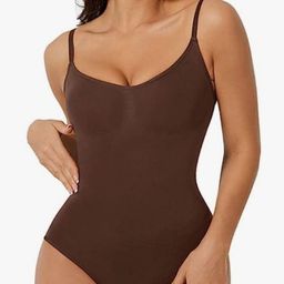 FEMENEST Women Shoulder Straps Bodysuit-image-84