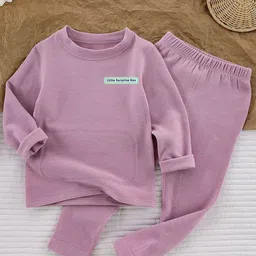 Little Surprise Box LLP Kids Round Neck Upper & Lower Body Thermal Set-image-81