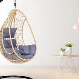 Swingzy Beige & Black Hammock Hanging Swing With Cushion-image-19