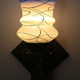 1ST TIME Blue & White Solid Glass Traditional Cylinder Wall Lamps Wall Lamps-picture-36