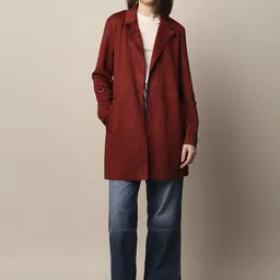 ONLY Women Suede Longline Parka Jacket-41