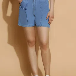 Kotty Women High-Rise Denim Shorts-image-12