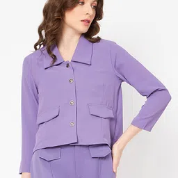 Madame Spread Collar Crop Open Front Coat-10