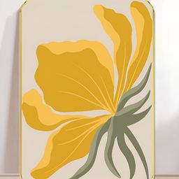 Livin'luxe Yellow & Green Floral Rectangle Wall Art-picture-45