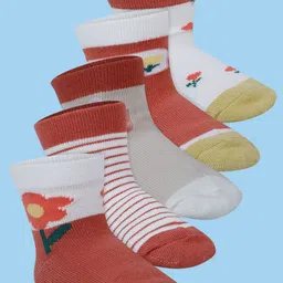 Baby Moo Pack of 5 Kids Patterned Cotton Socks-image-61