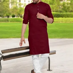 ANUJ FASHION Men Blended Straight Kurtas-image-18