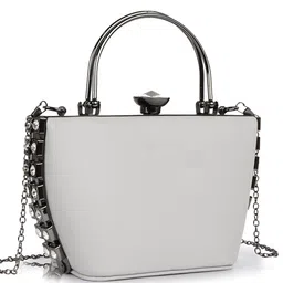 LADY QUINTON PU Structured Embellished Handheld Bag-48