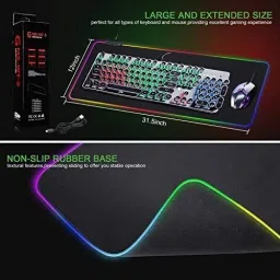 Sarang Extra Large RGB Gaming Mouse Pad, Large Mouse Pad,Led and Big Mouse mat Mousepad image 3