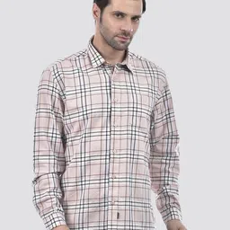 Numero Uno Tartan Checks Spread Collar Long Sleeves Cotton Casual Shirt-image-76